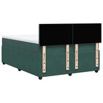 vidaXL Sommier à lattes de lit et matelas Vert foncé 140x200cm Velours