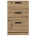 vidaXL Tables de chevet 2 Pièces chêne artisanal bois d'ingénierie