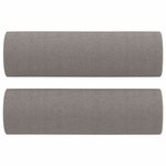 vidaXL Canapé 3 places avec oreillers décoratifs taupe 180 cm tissu