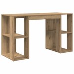 vidaXL Bureau Chêne artisanal 130 x 50.5 x 75 cm Bois d'ingénierie