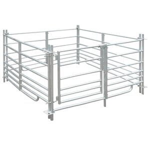 vidaXL Bergerie 4 panneaux Acier galvanisé 137 x 137 x 92 cm