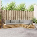 vidaXL 6 pc Ensemble de canapés d'extérieur Blanc