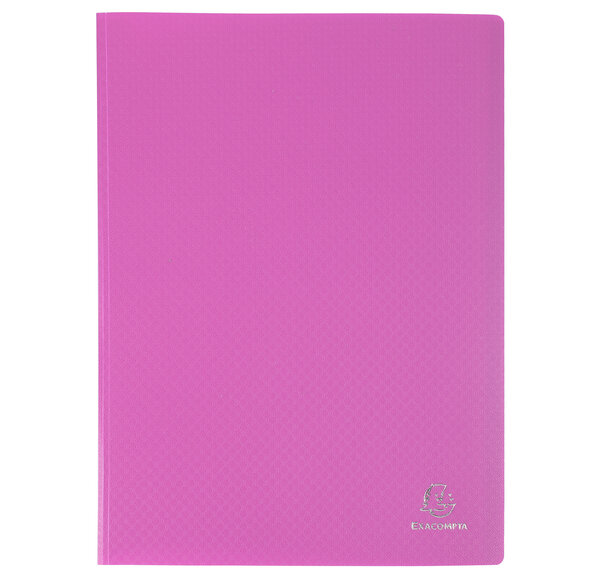 Protège-documents En Polypropylène 5/10e Opak Pochettes Cristal 200 Vues - A4 - Rose - X 8 - Exacompta