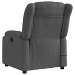 vidaXL Fauteuil inclinable de massage gris foncé tissu