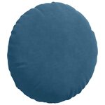 vidaXL Coussins de siège 2 Pièces Bleu Ø 40 x 13 cm Velours