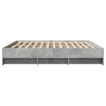 vidaXL Cadre de lit sans matelas gris béton 200x200 cm bois ingénierie