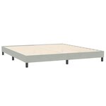 vidaXL Sommier à lattes de lit et matelas gris clair 180x220cm velours