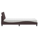vidaXL Lit avec matelas Hanko marron foncé 90x190 cm tissu