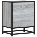vidaXL Tables de chevet 2 Pièces sonoma gris bois d'ingénierie et métal