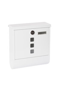 Boîte aux Lettres en Acier avec Porte-journaux  Chance E7001  Blanc
