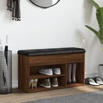 vidaXL Banc à chaussures chêne marron 82x32x45 5 cm bois d'ingénierie