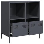 vidaXL Buffet anthracite 68x39x73 5 cm acier laminé à froid