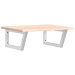 vidaXL Étagère de vasque murale acier et bois de chêne massif