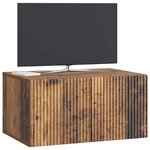 vidaXL Meuble TV mural 59 5 x 41 x 30 cm Bois ancien Bois d'ingénierie