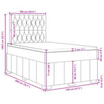 vidaXL Sommier à lattes de lit avec matelas Gris clair 120x200cm Tissu