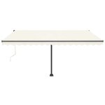 vidaXL Auvent automatique sur pied 400x300 cm Crème