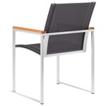 vidaXL Chaises de jardin lot de 4 Textilène et acier inoxydable Gris