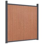 vidaXL Panneau de clôture marron 699x186 cm WPC
