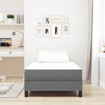 vidaXL Matelas de Lit avec matelas Gris clair 100 x 200 cm tissu