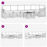vidaXL Ensemble de canapés d'extérieur 7 pc Blanc et anthracite