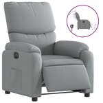 vidaXL Fauteuil inclinable électrique Gris clair Tissu
