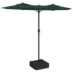 vidaXL Parasol de jardin à double tête vert 316x145 cm