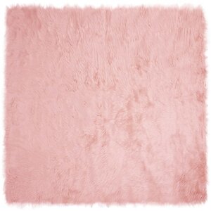 vidaXL Tapis en fausse Tafalla Rose 160 x 160 cm Polyester