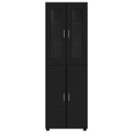 vidaXL Haut Armoire FLORIN Noir 60 x 35 x 182 cm Bois d'ingénierie