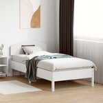 vidaXL Cadre de lit sans matelas blanc 75x190 cm bois de pin massif