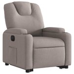 vidaXL Fauteuil inclinable électrique taupe tissu