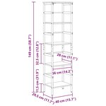 vidaXL Étagère Chêne noir 40 x 29 5 x 149 cm Bois d'ingénierie