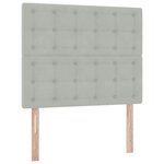 vidaXL Lit avec rangement et matelas Gris clair 120 x 190 cm Velours