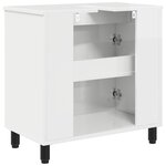 vidaXL Unité de vanité de salle de bain Blanc brillant 60 x 35 x 60 cm