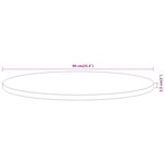 vidaXL Dessus de table Ø90x2 5 cm rond bois massif d'acacia