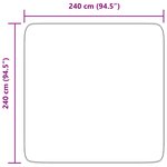 vidaXL Tapis Shaggy à poils longs NAVARRA rose poudré 240x240 cm