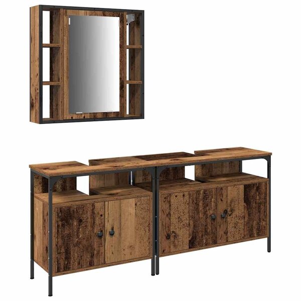 vidaXL Meubles de salle de bain avec étagère Marron 80 x 30 x 60 cm