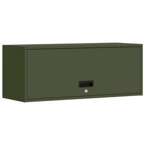 vidaXL Armoire murale pour garage Vert olive 90 x 33 x 35 cm