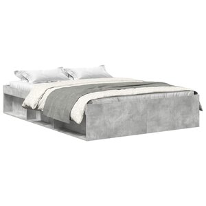 vidaXL Cadre de lit sans matelas gris béton 160x200 cm