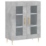 vidaXL Buffet haut Gris béton 69 5x34x180 cm Bois d'ingénierie