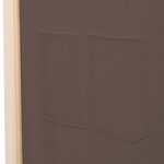 vidaXL Cloison de séparation 6 panneaux Marron 240 x 170 x 4 cm Tissu