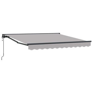 vidaXL Auvent Rétractable Gris clair 300x250 cm tissu