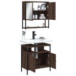 vidaXL Ensemble de meubles de salle de bain 2 Pièces Chêne marron