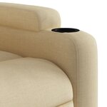 vidaXL Fauteuil inclinable en tissu crème