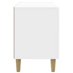 vidaXL Meuble TV Blanc brillant 99 x 34 5 x 50 cm Bois d'ingénierie