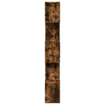 vidaXL Étagère séparatrice de pièce à 5 niveaux chêne fumé 70x24x161cm