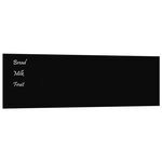 vidaXL Tableau noir magnétique mural Noir 100x30 cm Verre trempé