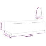 vidaXL Housse pour mobilier d'extérieur Noir 315 x 180 x 74 cm 600D