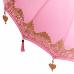 vidaXL Parasol balinais 260 Rose 210-220 cm Coton et bois massif