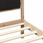 vidaXL Cadre de lit avec tête de lit rembourrée Noir 135 x 190 cm