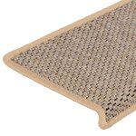vidaXL Tapis d'escalier autocollants 30 Pièces 65x21x4 cm beige clair